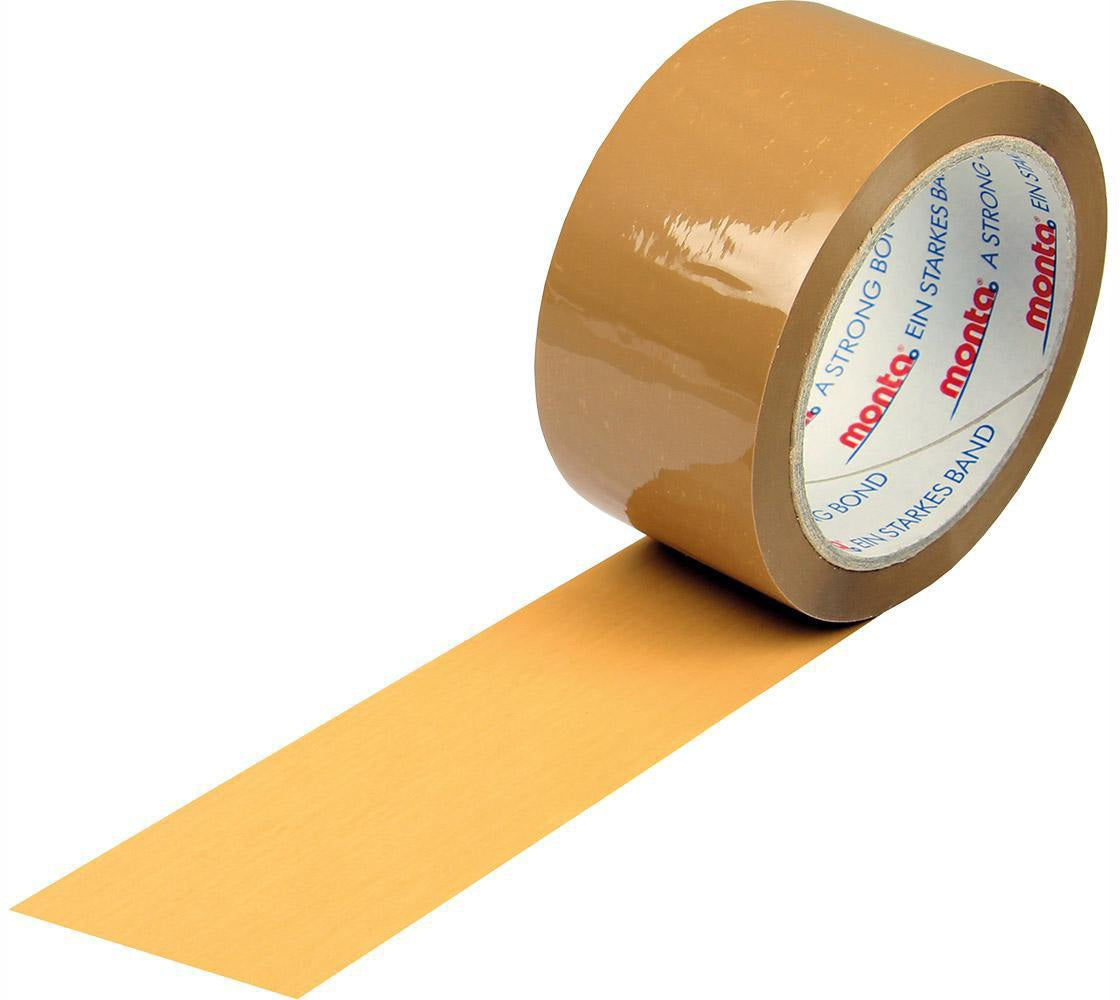 MONTA Klebeband 331 50 mm x 66 m braun – PP-Klebeband für mittelschwere Verpackungen