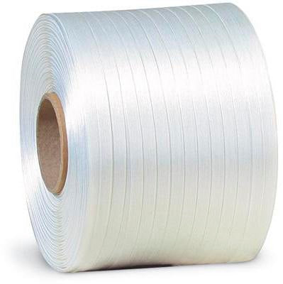 TRANSPAK Polyester-Umreifungsband 9 mm x 500 m, weiß, reißfest 280 kp