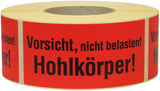 TRANSPAK Hinweisetikett Lieferschein innenliegend 145 x 70 mm rot 1000 Stück/Rolle