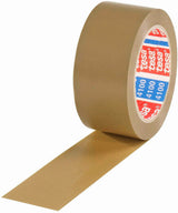 tesa 4100 PVC Klebeband 50mm x 66m braun – leise, geprägt, für mittelschwere Verpackungen