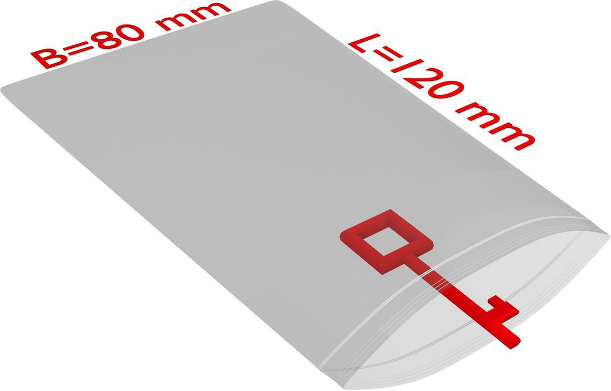 TRANSPAK Druckverschlussbeutel 100x100mm, 50µ PE transparent