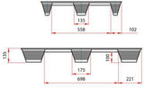 TRANSPAK Pressholzpalette 1000x1200mm – 900kg Tragkraft, IPPC-Standard, 5er-Pack