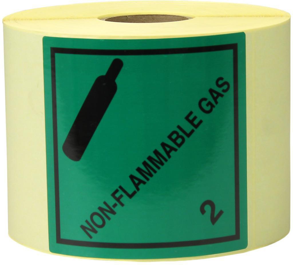 TRANSPAK Gefahrgut-Etiketten 100x100 mm Flammable Gas Kl. 2, 1.000 Stück