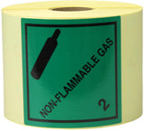 TRANSPAK Gefahrgut-Etiketten 100x100 mm Flammable Gas Kl. 2, 1.000 Stück