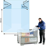 TRANSPAK Seitenfaltensack 1300+950x1475 mm, 50 µm LDPE, transparent, 100 Stück pro Rolle