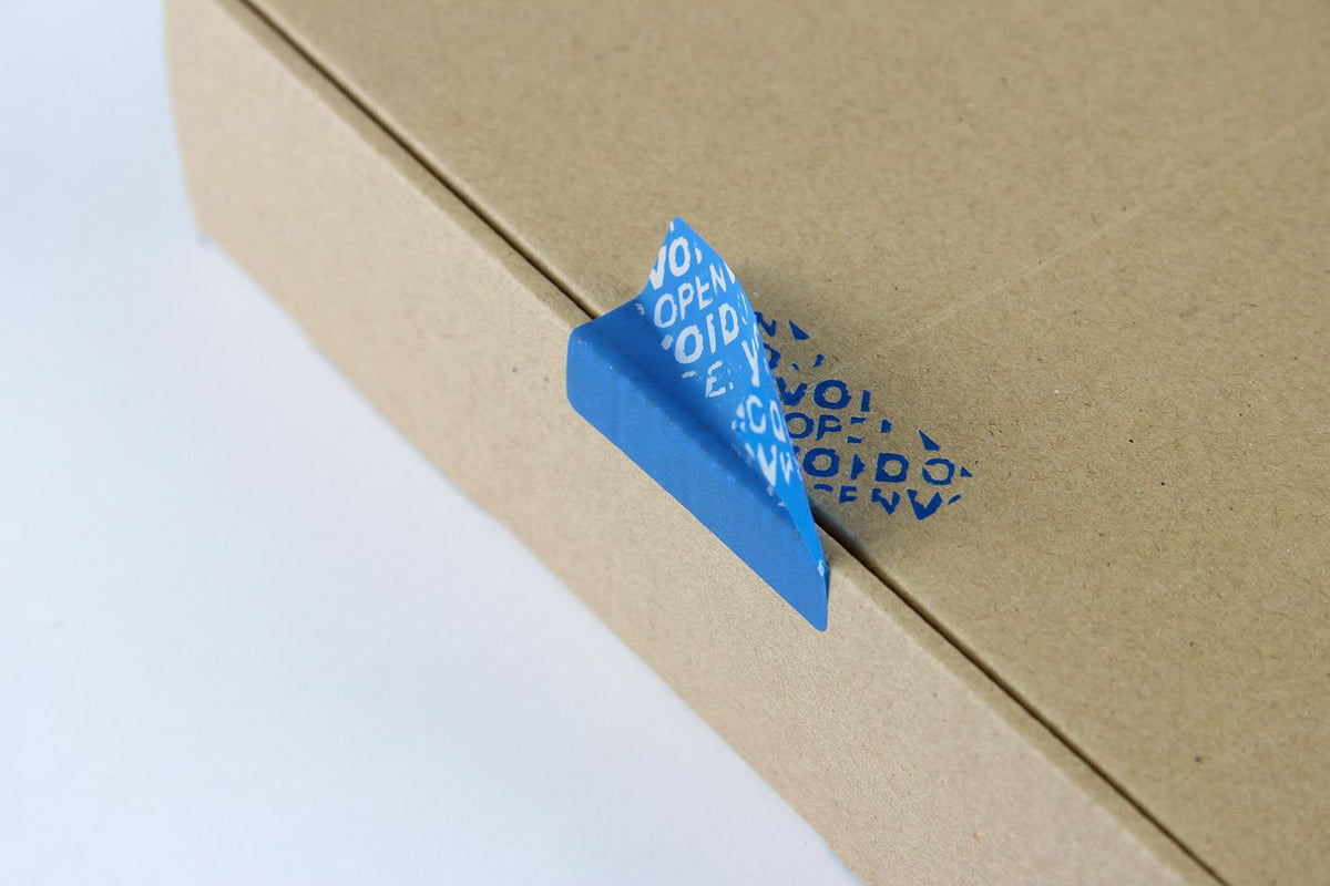 TRANSPAK Sicherheitsetiketten 38x32mm blau 500St./Rolle – SECURITY VOID