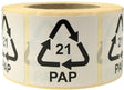 TRANSPAK Umweltetiketten für Italien 35x35mm, selbstklebend, 500 St./Rolle, 2er-Pack