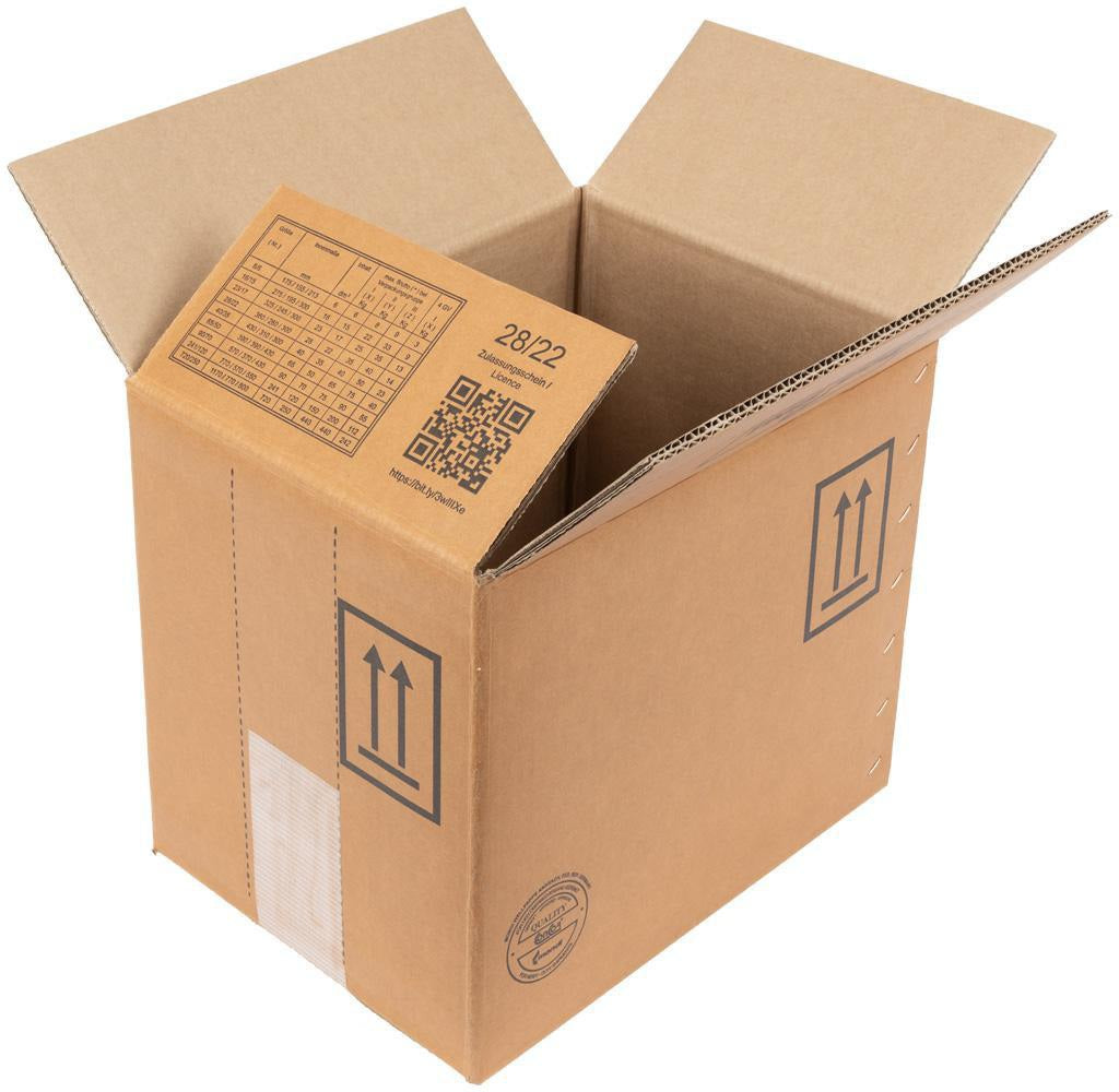 TRANSPAK Gefahrgutkarton 4-fach Zulassung 1-wellig 175x155x213mm 6l – 25 Stück