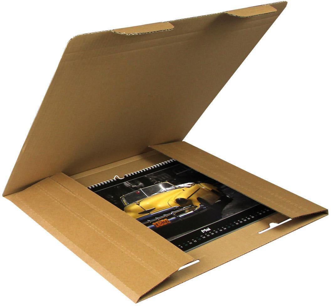 TRANSPAK Kalenderverpackung 1-wellig 500x420x12 mm B3 braun – 25 Stück