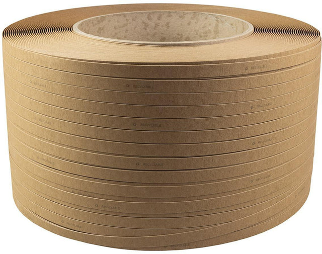 TRANSPAK Umreifungsband 12mm x 2000m aus Kraftpapier – 2 Stück, recycelbar