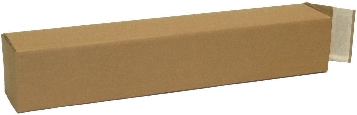 TRANSPAK Karton 1-wellig Quattropack mit SK-Verschluss 108x108x431 mm A2 braun – 25 Stück