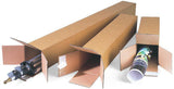 TRANSPAK Karton 1-wellig Quattropack mit SK-Verschluss 108x108x431 mm A2 braun – 25 Stück