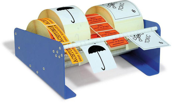 Etikettenspender TRANSPAK für Rollendurchmesser 170-315 mm – Robuste Stahlblech-Konstruktion