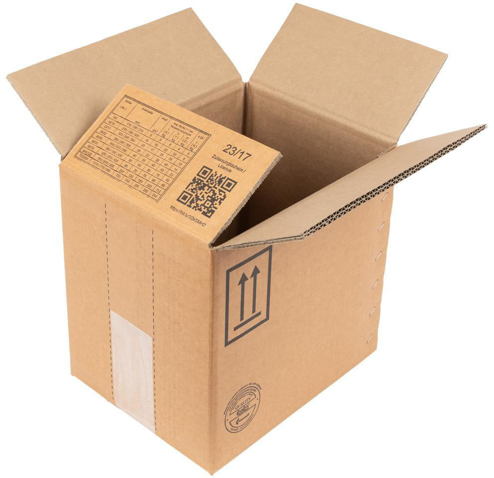 TRANSPAK Gefahrgutkarton 4-fach Zulassung 1-wellig 175x155x213mm 6l – 25 Stück