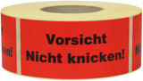 TRANSPAK Hinweisetikett Lieferschein innenliegend 145 x 70 mm rot 1000 Stück/Rolle