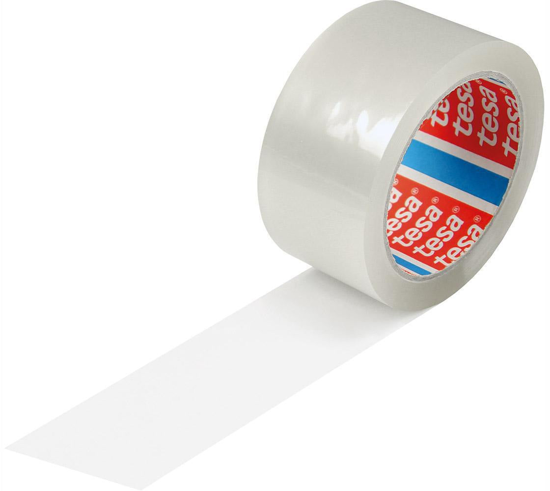 tesa 4024 PP Klebeband 50 mm x 66 m braun – leises Abrollen, hohe Klebkraft