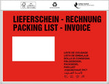 TRANSPAK Dokumententaschen Standard C6 175x118mm mit Lieferschein/Rechnung Aufdruck