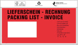TRANSPAK Dokumententaschen Standard C6 175x118mm mit Lieferschein/Rechnung Aufdruck