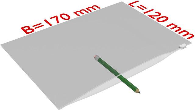 TRANSPAK Gleitverschlussbeutel 170x120mm 60µ PE transparent – 1000 Stück