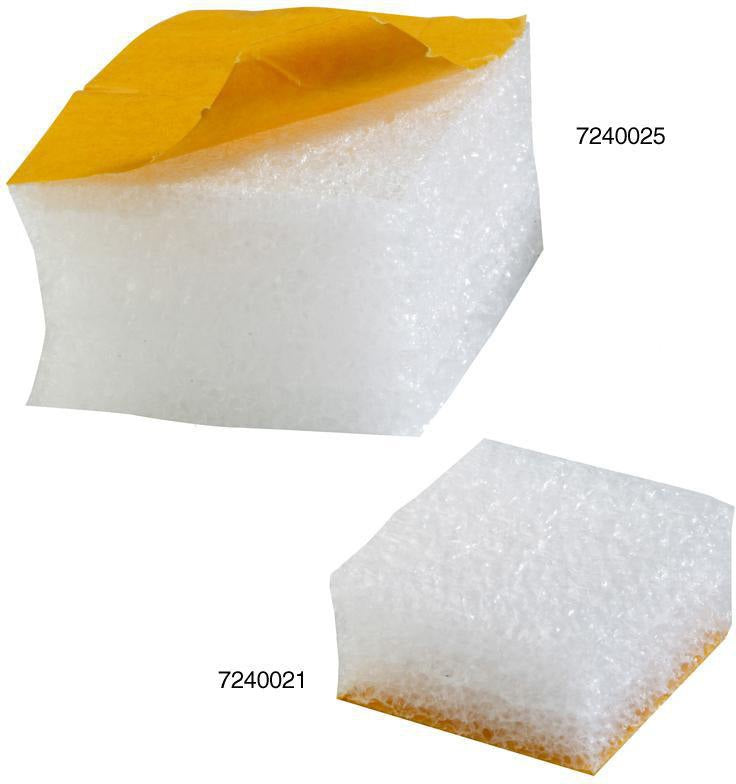 Schaumpads 50x50x25 mm weiß leicht haftend von TRANSPAK – 2000 Stück