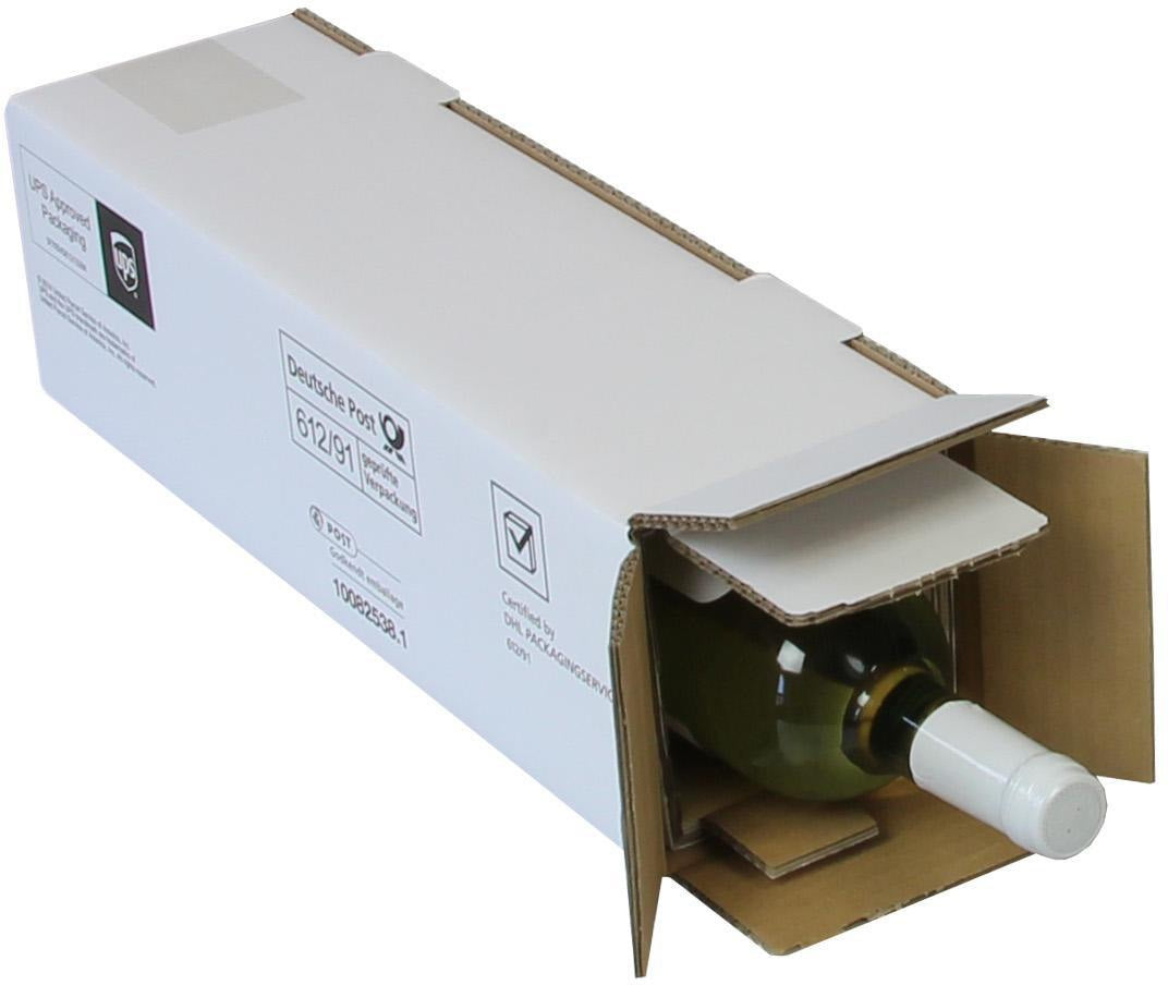 TRANSPAK Flaschenkarton PTZ 2-wellig 105x100x425 mm braun postgeprüft 30 Stück