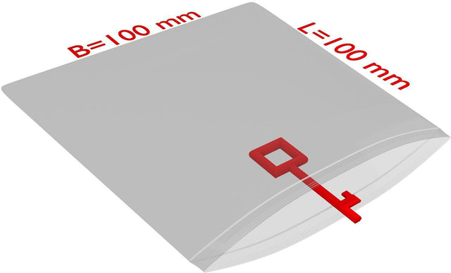 TRANSPAK Druckverschlussbeutel 100x100mm, 50µ PE transparent