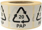 TRANSPAK Umweltetiketten für Italien 35x35mm, selbstklebend, 500 St./Rolle, 2er-Pack