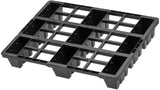 TRANSPAK Kunststoffpalette 1200x800x150 mm Antirutschkante 7 mm 1 EURO anthrazit – 16 Stück