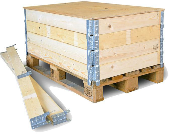 TRANSPAK Holzaufsatzrahmen für Europalette 1200x800x300 mm – faltbar, IPPC-ISPM-15