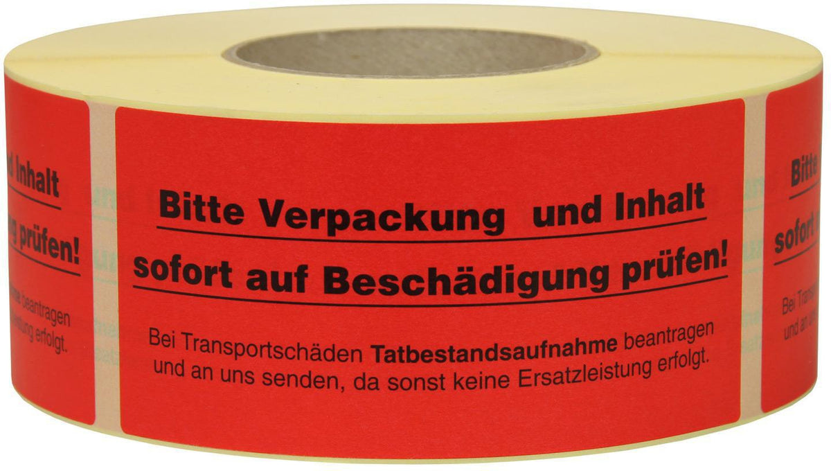TRANSPAK Hinweisetikett Lieferschein innenliegend 145 x 70 mm rot 1000 Stück/Rolle