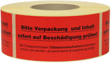 TRANSPAK Hinweisetikett Lieferschein innenliegend 145 x 70 mm rot 1000 Stück/Rolle