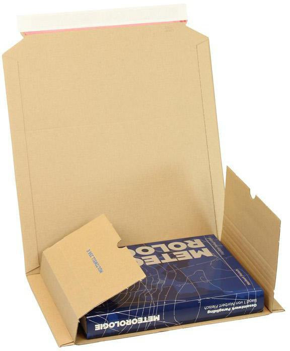 TRANSPAK Medienverpackung Multiwell B5 braun 270x185x20-60 mm mit Selbstklebeverschluss – 25 Stück