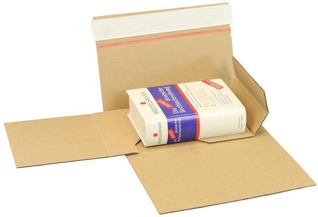 TRANSPAK Buchverpackung Drehfix SK-Verschluss 220x160x10-50mm A5 braun