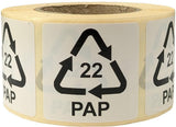 TRANSPAK Umweltetiketten für Italien 35x35mm, selbstklebend, 500 St./Rolle, 2er-Pack