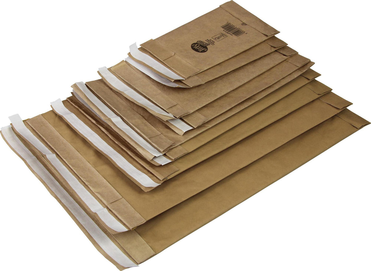 TRANSPAK Polsterversandtasche Papier 105x229mm – 200 Stk. umweltfreundlich