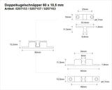 M-Beschläge Doppelkugelschnäpper MS blk 42mm – Kugeln und Federn aus Stahl, Messing