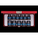 KING TONY Profi-Werkzeuge - 1/2" Kraft-Steckschlüsselset, metrisch - 11 tlg. 4412MP