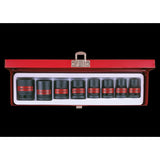 KING TONY Profi-Werkzeuge - 1/2" Kraft-Steckschlüsselset, Zoll - 8 tlg. 4408SP