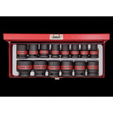 KING TONY Profi-Werkzeuge - 1/2" Kraft-Steckschlüsselset, Zoll - 14 tlg. 4414SP