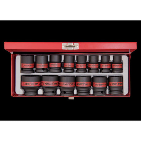 KING TONY Profi-Werkzeuge - 1/2" Kraft-Steckschlüsselset, Zoll - 14 tlg. 4414SP