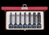 KING TONY Profi-Werkzeuge - 1/2" 6-Kant Kraft-Steckschlüsselset, lang - 7 tlg. 4457MP