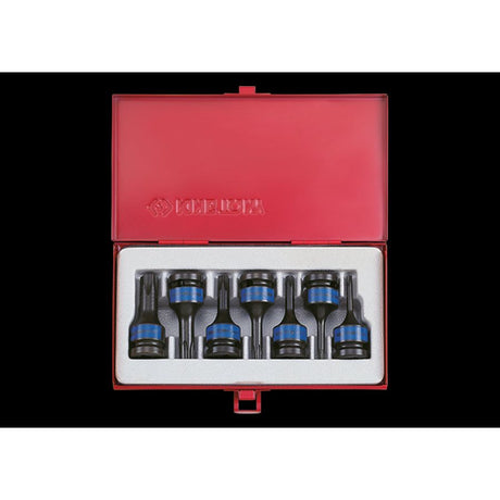 KING TONY Profi-Werkzeuge - 1/2" TORX® Kraft-Steckschlüsselset - 7 tlg. 4417MP