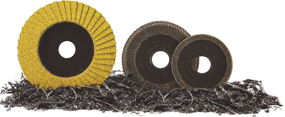 EISENBLÄTTER TRIMFIX HellFire Fächerscheibe 115 mm Multigrain 40/60 konisch für alle Metalle