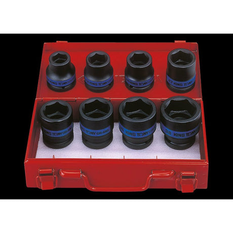 KING TONY Profi-Werkzeuge - 3/4" Kraft-Steckschlüsselset, metrisch - 8 tlg. 6408MP10