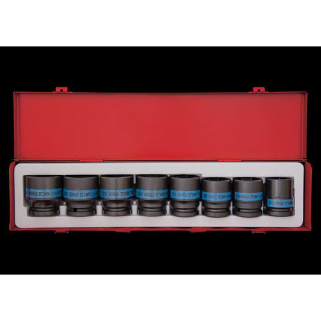 KING TONY Profi-Werkzeuge - 3/4" Kraft-Steckschlüsselset, metrisch - 8 tlg. 6409MP