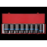 KING TONY Profi-Werkzeuge - 3/4" Kraft-Steckschlüsselset, lang, metrisch - 8 tlg. 6410MP