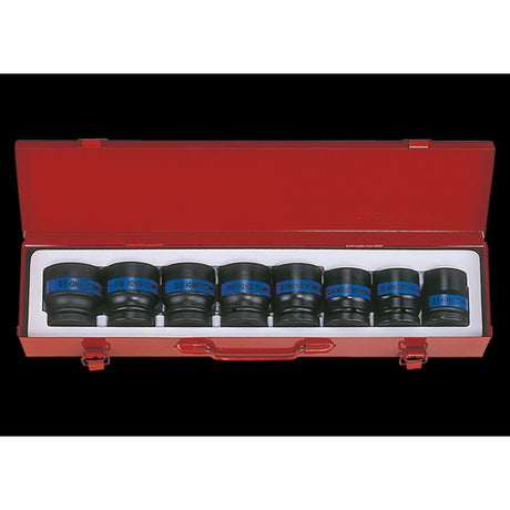 KING TONY Profi-Werkzeuge - 3/4" Kraft-Steckschlüssel-Set metrisch - 8tlg. 6409MP03