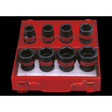 KING TONY Profi-Werkzeuge - 3/4" Kraft-Steckschlüsselset, Zoll - 8 tlg. 6408SP10