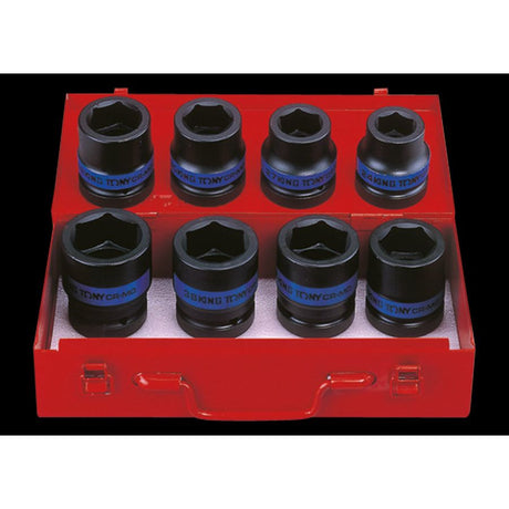 KING TONY Profi-Werkzeuge - 1" Kraft-Steckschlüsselset, metrisch - 8 tlg. 8410MP