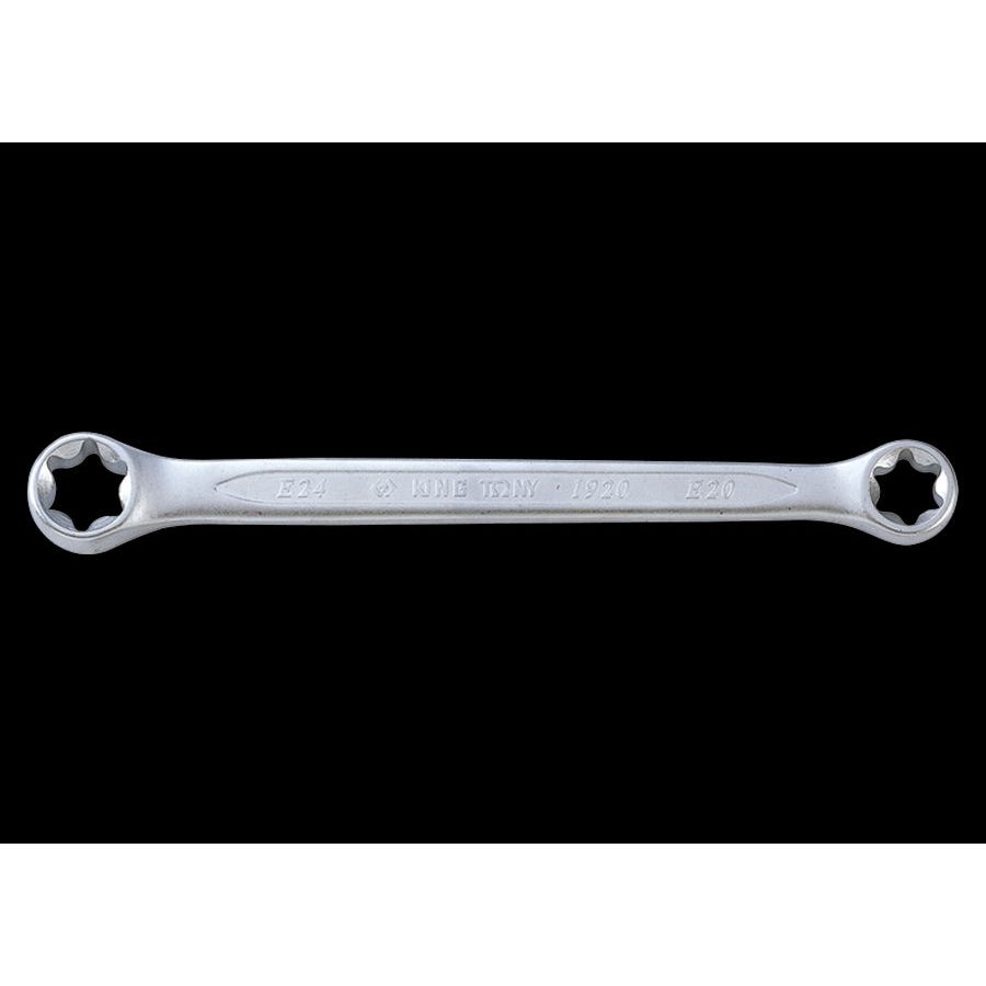 KING TONY Profi-Werkzeuge - Doppel-Ringschlüssel für Außen-TORX®-Schrauben - E6xE8 19200608